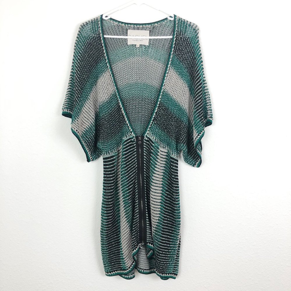 Rachel Roy Cotton Blend Knit Zip-Up Cardigan